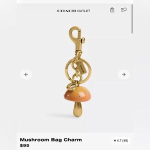 Coach Gold and Orange Mushroom Key Holder